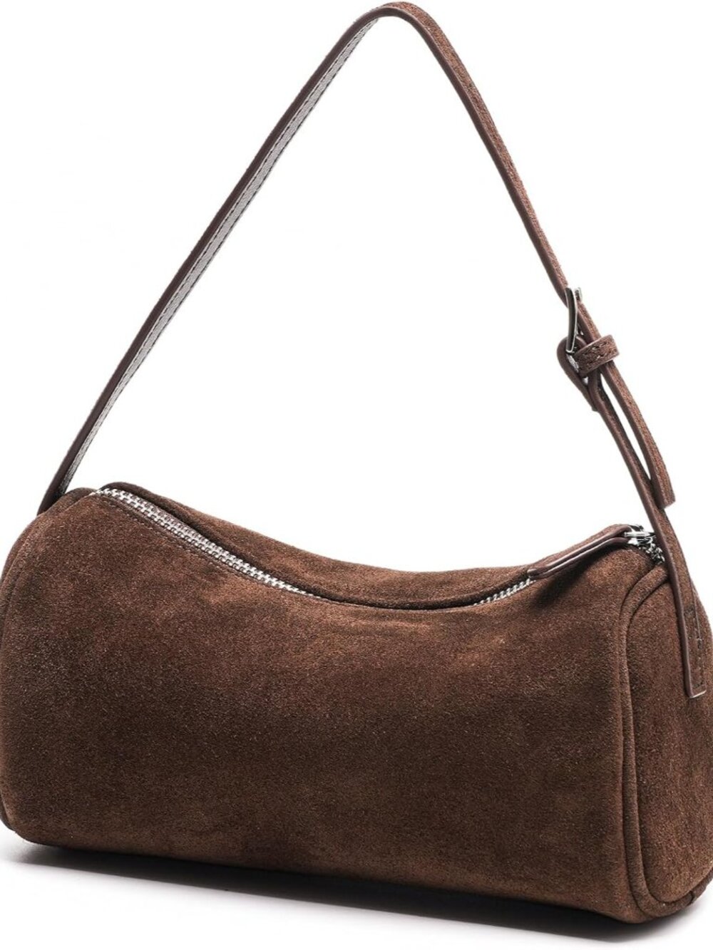 Genuine Leather Small Barrel Bag Purse Hobo Handbag